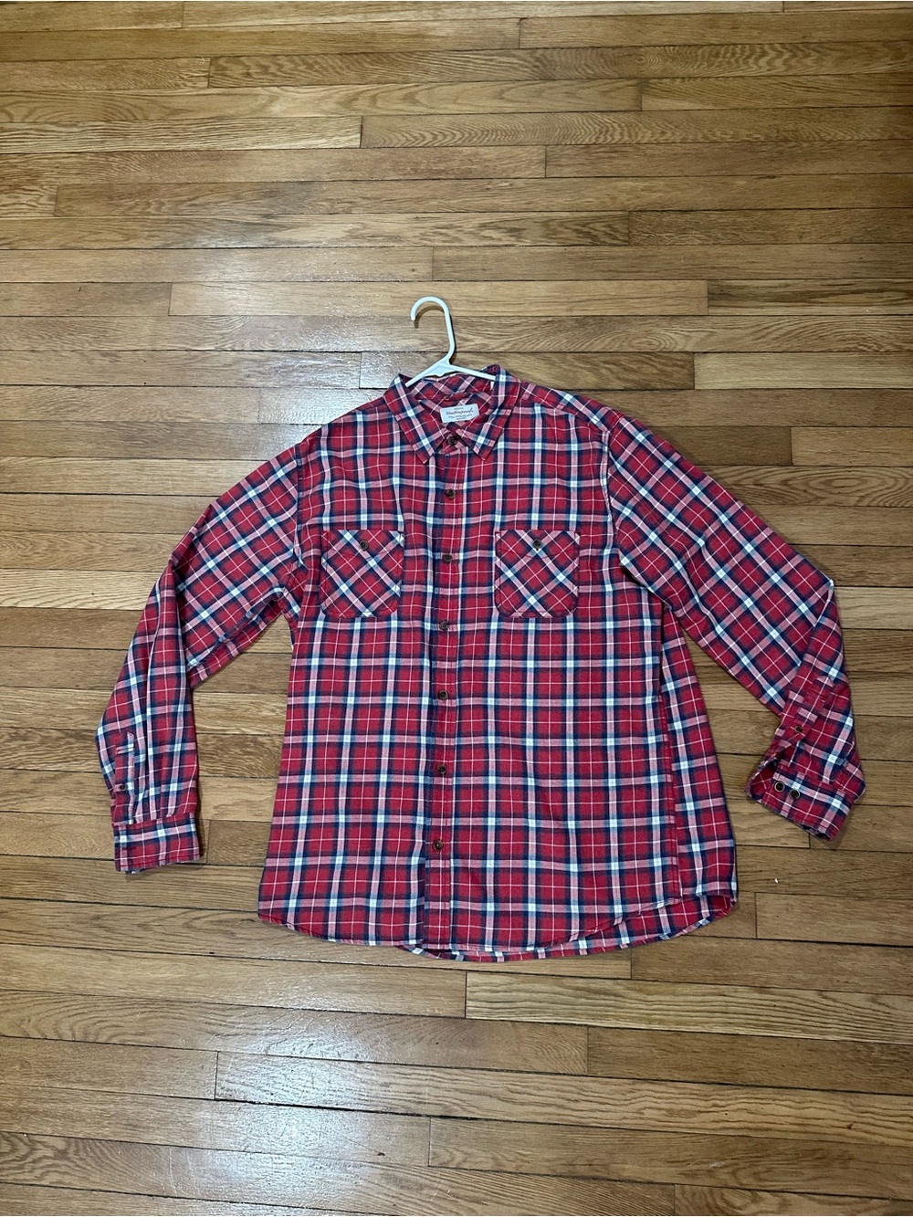 Weatherproof Red Plaid Men's Button-Down Shirt